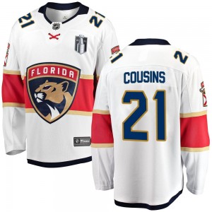 Youth Fanatics Branded Florida Panthers Nick Cousins White Away 2023 Stanley Cup Final Jersey - Breakaway