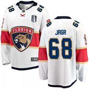 Youth Fanatics Branded Florida Panthers Jaromir Jagr White Away 2023 Stanley Cup Final Jersey - Breakaway