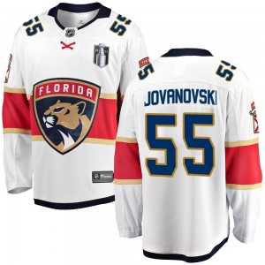 Youth Fanatics Branded Florida Panthers Ed Jovanovski White Away 2023 Stanley Cup Final Jersey - Breakaway