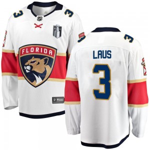 Youth Fanatics Branded Florida Panthers Paul Laus White Away 2023 Stanley Cup Final Jersey - Breakaway