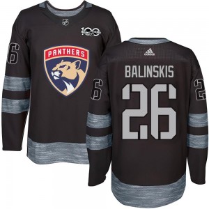 Youth Florida Panthers Uvis Balinskis Black 1917-2017 100th Anniversary Jersey - Authentic