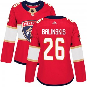 Women's Adidas Florida Panthers Uvis Balinskis Red Home Jersey - Authentic