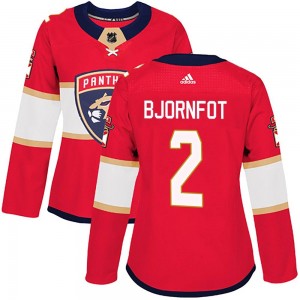 Women's Adidas Florida Panthers Tobias Bjornfot Red Home Jersey - Authentic