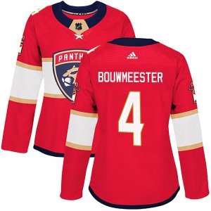 Women's Adidas Florida Panthers Jay Bouwmeester Red Home Jersey - Authentic