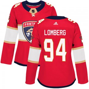 Women's Adidas Florida Panthers Ryan Lomberg Red Home Jersey - Authentic