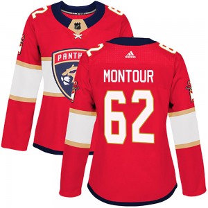 Women's Adidas Florida Panthers Brandon Montour Red Home Jersey - Authentic