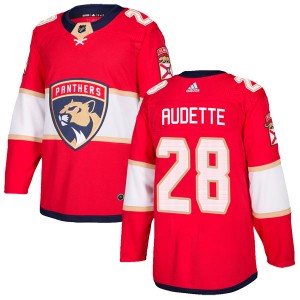 Men's Adidas Florida Panthers Donald Audette Red Home Jersey - Authentic
