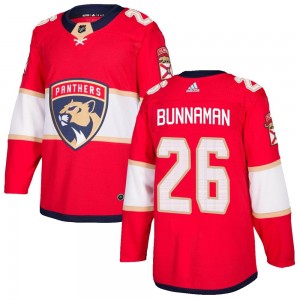 Men's Adidas Florida Panthers Connor Bunnaman Red Home Jersey - Authentic