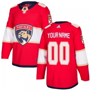 Men's Adidas Florida Panthers Custom Red Custom Home Jersey - Authentic