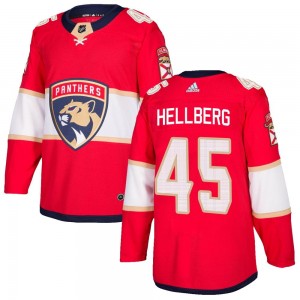 Men's Adidas Florida Panthers Magnus Hellberg Red Home Jersey - Authentic