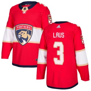Men's Adidas Florida Panthers Paul Laus Red Home Jersey - Authentic