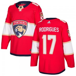 Men's Adidas Florida Panthers Evan Rodrigues Red Home Jersey - Authentic