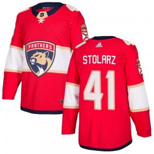 Men's Adidas Florida Panthers Anthony Stolarz Red Home Jersey - Authentic