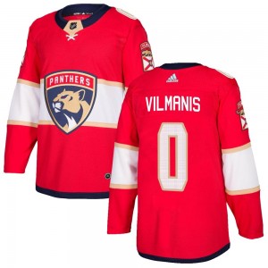 Men's Adidas Florida Panthers Sandis Vilmanis Red Home Jersey - Authentic