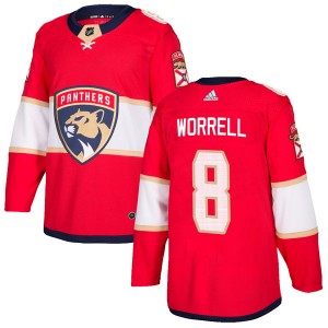 Men's Adidas Florida Panthers Peter Worrell Red Home Jersey - Authentic