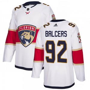 Men's Adidas Florida Panthers Rudolfs Balcers White Away Jersey - Authentic