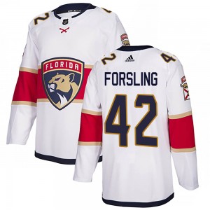 Men's Adidas Florida Panthers Gustav Forsling White Away Jersey - Authentic