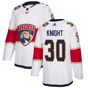 Men's Adidas Florida Panthers Spencer Knight White Away Jersey - Authentic