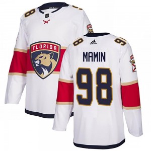 Men's Adidas Florida Panthers Maxim Mamin White Away Jersey - Authentic