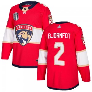 Men's Adidas Florida Panthers Tobias Bjornfot Red Home 2023 Stanley Cup Final Jersey - Authentic