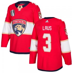 Men's Adidas Florida Panthers Paul Laus Red Home 2023 Stanley Cup Final Jersey - Authentic