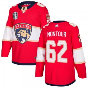 Men's Adidas Florida Panthers Brandon Montour Red Home 2023 Stanley Cup Final Jersey - Authentic