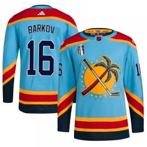 Youth Adidas Florida Panthers Aleksander Barkov Light Blue Reverse Retro 2.0 2023 Stanley Cup Final Jersey - Authentic