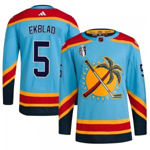 Youth Adidas Florida Panthers Aaron Ekblad Light Blue Reverse Retro 2.0 2023 Stanley Cup Final Jersey - Authentic