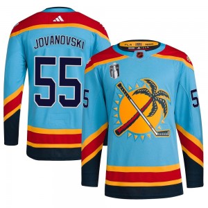 Youth Adidas Florida Panthers Ed Jovanovski Light Blue Reverse Retro 2.0 2023 Stanley Cup Final Jersey - Authentic