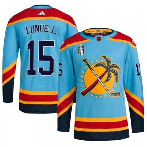 Youth Adidas Florida Panthers Anton Lundell Light Blue Reverse Retro 2.0 2023 Stanley Cup Final Jersey - Authentic