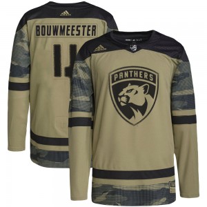 Men's Adidas Florida Panthers Jay Bouwmeester Camo Military Appreciation Practice Jersey - Authentic