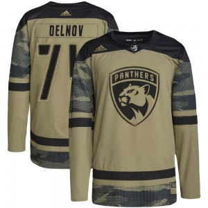Men's Adidas Florida Panthers Alexander Delnov Camo Military Appreciation Practice Jersey - Authentic