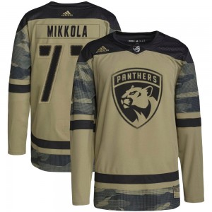 Men's Adidas Florida Panthers Niko Mikkola Camo Military Appreciation Practice Jersey - Authentic