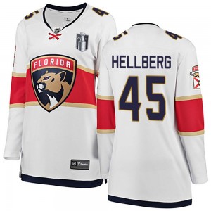 Women's Fanatics Branded Florida Panthers Magnus Hellberg White Away 2023 Stanley Cup Final Jersey - Breakaway