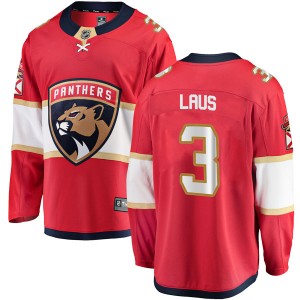 Men's Fanatics Branded Florida Panthers Paul Laus Red Home Jersey - Breakaway