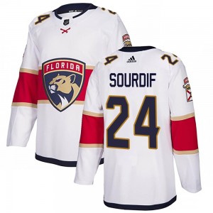Youth Adidas Florida Panthers Justin Sourdif White Away Jersey - Authentic
