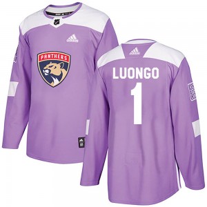 Men's Adidas Florida Panthers Roberto Luongo Purple Fights Cancer Practice Jersey - Authentic