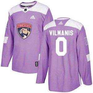 Men's Adidas Florida Panthers Sandis Vilmanis Purple Fights Cancer Practice Jersey - Authentic