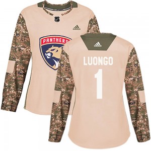 Women's Adidas Florida Panthers Roberto Luongo Camo Veterans Day Practice Jersey - Authentic