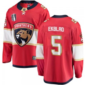 Men's Fanatics Branded Florida Panthers Aaron Ekblad Red Home 2023 Stanley Cup Final Jersey - Breakaway