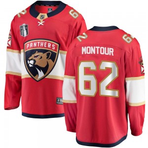 Men's Fanatics Branded Florida Panthers Brandon Montour Red Home 2023 Stanley Cup Final Jersey - Breakaway