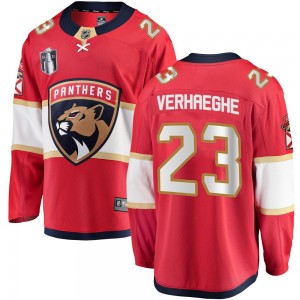 Men's Fanatics Branded Florida Panthers Carter Verhaeghe Red Home 2023 Stanley Cup Final Jersey - Breakaway