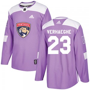 Youth Adidas Florida Panthers Carter Verhaeghe Purple Fights Cancer Practice Jersey - Authentic