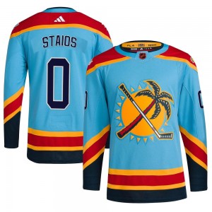 Youth Adidas Florida Panthers Nathan Staios Light Blue Reverse Retro 2.0 Jersey - Authentic