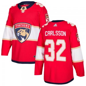 Youth Adidas Florida Panthers Lucas Carlsson Red Home Jersey - Authentic
