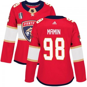 Women's Adidas Florida Panthers Maxim Mamin Red Home 2023 Stanley Cup Final Jersey - Authentic