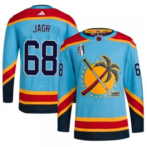 Men's Adidas Florida Panthers Jaromir Jagr Light Blue Reverse Retro 2.0 2023 Stanley Cup Final Jersey - Authentic
