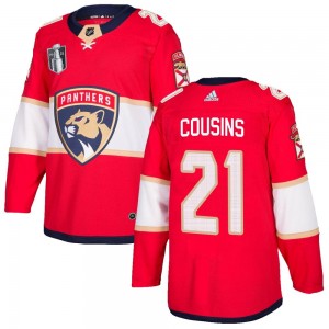 Youth Adidas Florida Panthers Nick Cousins Red Home 2023 Stanley Cup Final Jersey - Authentic