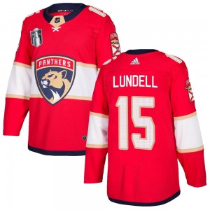 Youth Adidas Florida Panthers Anton Lundell Red Home 2023 Stanley Cup Final Jersey - Authentic