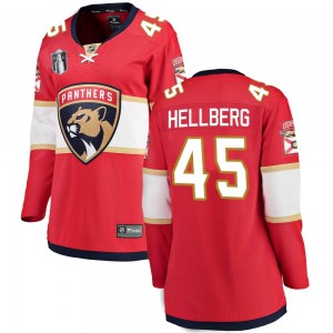 Women's Fanatics Branded Florida Panthers Magnus Hellberg Red Home 2023 Stanley Cup Final Jersey - Breakaway